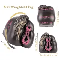 GEEBA Lifelike Animal Horse Butt Inverted Mold Fantasy Silicone Male Masturbators Pocket Pussy Stroker Adult Sex Toys Sex Shop