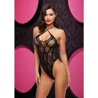 Black Lace Teddy Seduction Fast Shipping