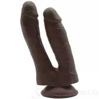 Dildo met twee koppen Bruin