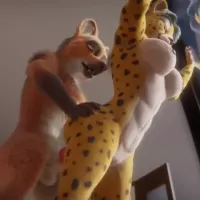 You can see the furry fucking trhough the windows