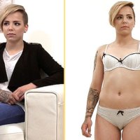 18 year old Lesbian teen has first cock in Casting
