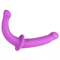 MRIMIN Strapless Strap-On Double Sided Headed Dildo for Lesbian and Co