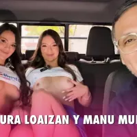 Kolambiyaee sundriyan lau loaizan y manu munoz juaan bare stnon vali sarak par ek doosre ko chatti hain