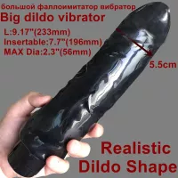 L:9.17233mm D: 5.6 CM Big Thick Black Dildo Vibrator Female Masturbator Vibrating Cock Penis G Spot Woman Sex Toy Sex Product MX191220 Van 1334