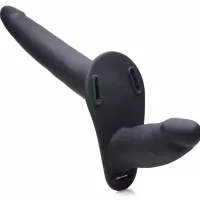 28X Power Pegger Beginner Vibrating Double Dildo with Harness and