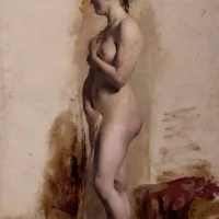 Study of a standing female nude