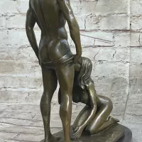 Bronze Nude Women Man Erotic Abstract Art Sexual Naked Figure Sculpt