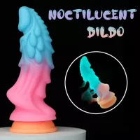 New Luminous Dildos Colourful Glowing Huge Dragon Monster Penis Anal Butt Plug Adult Toys Soft Dildo With Suction Cup Women Van 1091