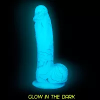 Glow Silicone Dildo 7.5