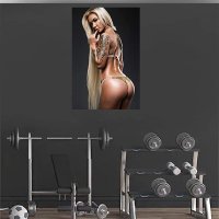 Amazon.co.jp: Gym Sexy Fitness Girls Ass Workout Poster Nude Wall Art Panel Bodybuilding Painting Interior Sexy Model Photo Canvas Print Home Gym Decor Picture 40x65cm Unframed Painting