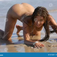 Nude beach girl stock image. Image of sensual figure