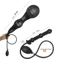 Valve Stretch Silicone Inflatable Anal Plug Adjustable Anal Balloon Pu