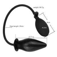 Hottest Inflatable Butt Plug Black Balloon Pump BDSM Anal Expand with Quick Release Valve Stretch Anal Sex Toys