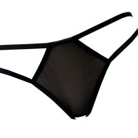AVAM Sheer Open Panty Black