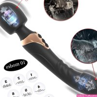 Magic Wand Vibrator Met Dildo-opzetstuk