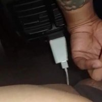 Driver fingers backseat passengers pussy while driving