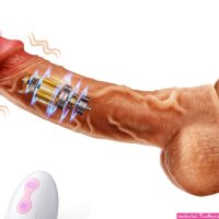 Thrusting Dildo Vibrator Sex Toys for Women with 8 Vibrating Modes Realistic Dildos 8.6 Inch Wireless Automatic Vibrating Heating Dildos for Women