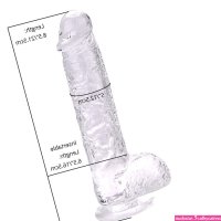 Loving Joy 8 Inch Dildo with Balls Clear