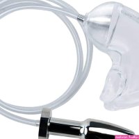 : AMAZBEE Chastity Device Latex Penile Sheath Flow Into The Anal Catheters Cage Metal Small analplug and Silicone Cock cage Male Sex Toys : Health Household