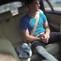 Big Tits Blonde Became Uber Driver To Fuck Hot Guys
