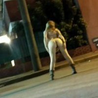 Hotwife upskirt in short dress in public on the street voyeur amateur anal sex