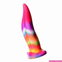 Unicorn Kiss Tongue Glow Silicone Dildo Bonjibon