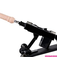 Mquina do Sexo Powerful Driving Fucking Machine com 2 Pênis em Silicone Bege :: Sex Shop Loja do Prazer
