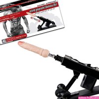 Mquina do Sexo Powerful Driving Fucking Machine com 2 Pênis em Silicone Bege :: Sex Shop Loja do Prazer