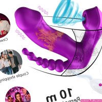 Women Clit Suck G-Spot Thrusting Heating Dildo Stroking Vibrator Sex Toys