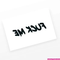 2 Fuck Me Temporary Tattoos