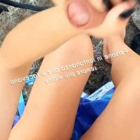 Masturbating on a public beach ends up jerking off to a stranger