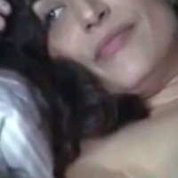Taboo sex of the brunette MILF and young stepson