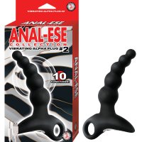 ANAL-ESE COLLECTION VIBRATING ALPHA PLUG 2-BLACK