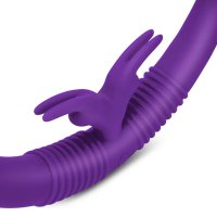 Together Lesbian Double Ended Rabbit Vibrator with Echo Function Remote Control