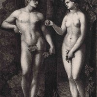 Prints and Principles: William Unger Adam and Eve 1874 after Palma Vecchio