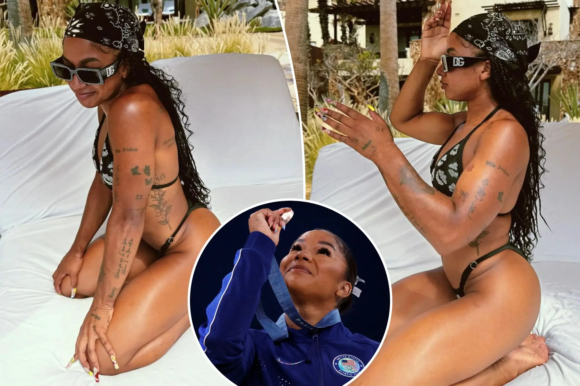 Jordan Chiles stuns in new bikini photos after Olympics drama