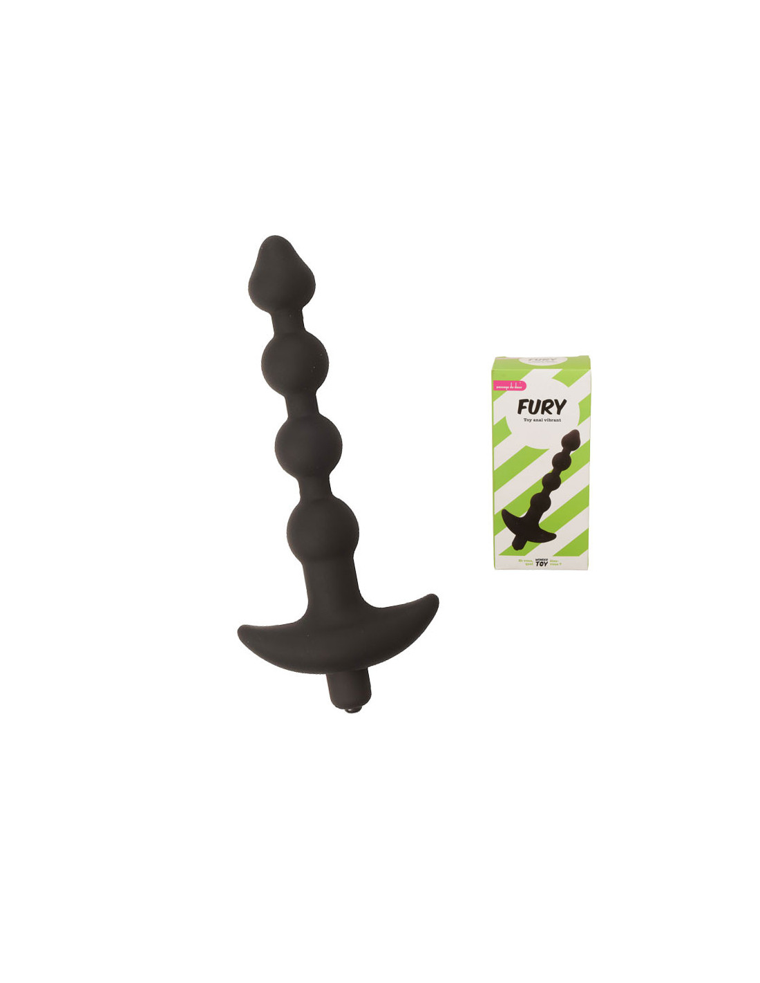 Fury le plug anal vibrant aux boules chavirantes par Wonder Toy