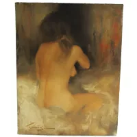 Ramon Kelley Nude Signed Oil Painting