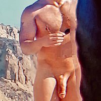Hot man caught naked on the beach