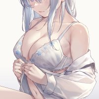 big boobs E Ruro anime anime girls underwear artwork