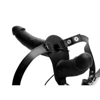 XR Brands Power Pegger Silicone Vibrating Double Dildo with Harness : Amazon.co.uk: Health Personal Care