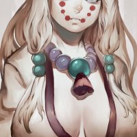 monster girl demoness huge breasts long hair cleavage Kimetsu no Yaiba anime girls oni girl 2D Mother Spider Demon Kimetsu no Yaiba