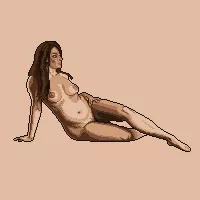 Nude Model Posing Pixel Art by CrepuscoloPixels on Newgrounds