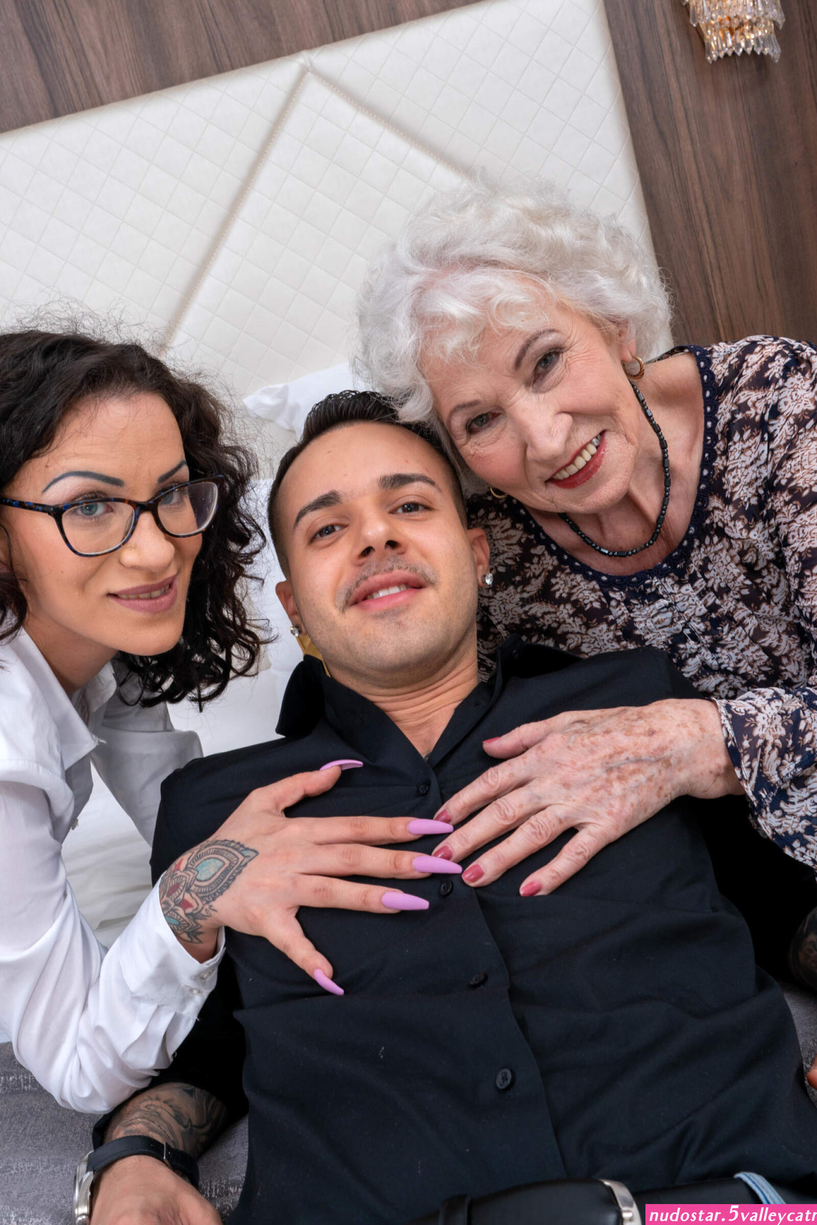 Honey I brought a hairy granny to join our Anal threesome