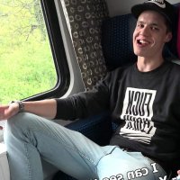 Teenagers fuck on train in 4K