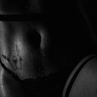 Black and White Photography of a Wet Torso of a Woman Free Stock Photo